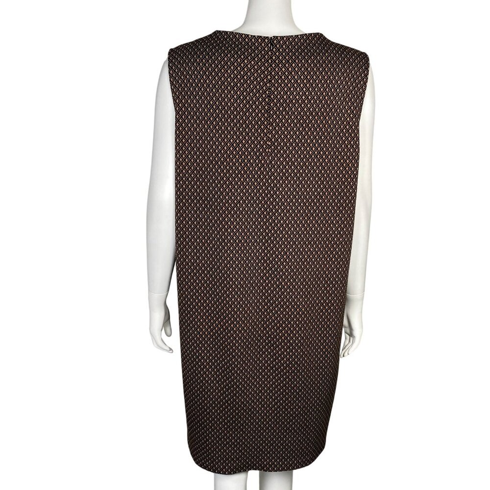 Chicos Sleeveless Knit Shift Dress Size 3 XL Double Diamond Print Stretch - Picture 4 of 6